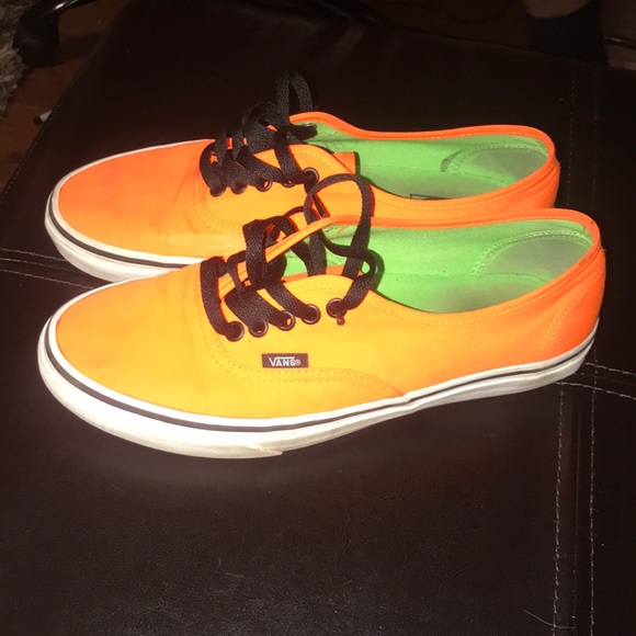 vans authentic neon orange